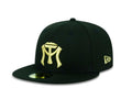 Sultanes de Monterrey New Era 59FIFTY 5950 Fitted Cap Hat Black Crown/Visor Metallic Gold Logo