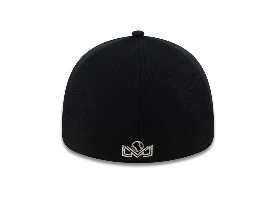 Yaquis de Obregon New Era 39THIRTY 3930 Flexfit Cap Hat All Black Crown/Visor Black Logo