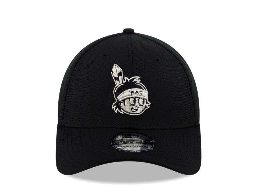 Yaquis de Obregon New Era 39THIRTY 3930 Flexfit Cap Hat Black Crown/Visor Black/White Logo
