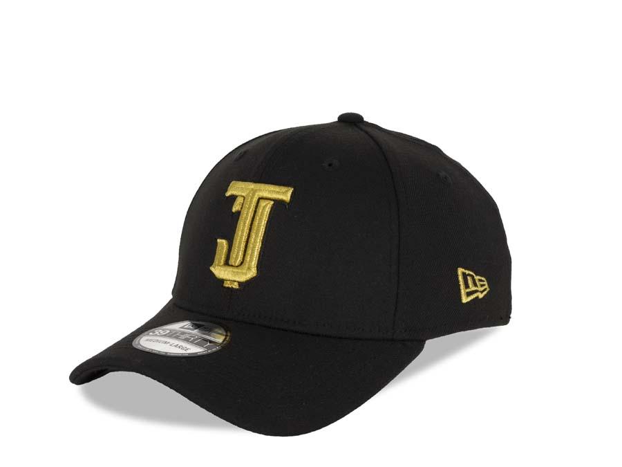 Toros de Tijuana New Era LMB 39THIRTY 3930 Flexfit Cap Hat Black Crown/Visor Metallic Gold Logo