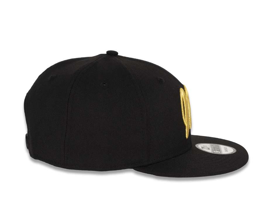Diablos Rojos del Mexico New Era 9FIFTY 950 Snapback Cap Hat Black Crown/Visor Metallic Gold Logo
