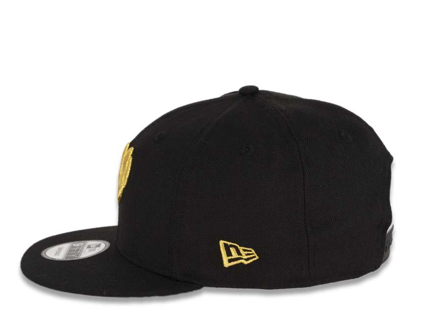 Diablos Rojos del Mexico New Era 9FIFTY 950 Snapback Cap Hat Black Crown/Visor Metallic Gold Logo