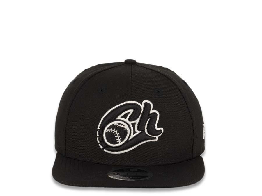Jalisco Charros New Era Mexican Pacific League 9Fifty 950 Original Fit Snapback Cap Hat Black Crown/Visor Black/White Logo