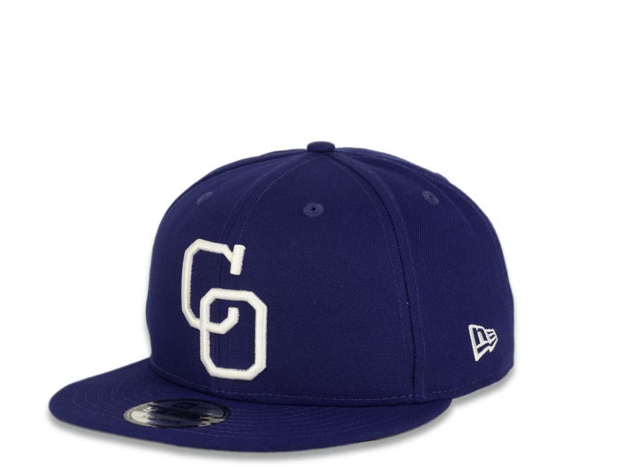 Obregon Yaquis New Era Mexican Pacific League 9Fifty 950 Snapback Cap Hat Dark Royal Crown/Visor White "CO" Logo