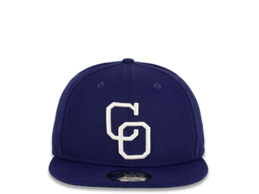Obregon Yaquis New Era Mexican Pacific League 9Fifty 950 Snapback Cap Hat Dark Royal Crown/Visor White "CO" Logo