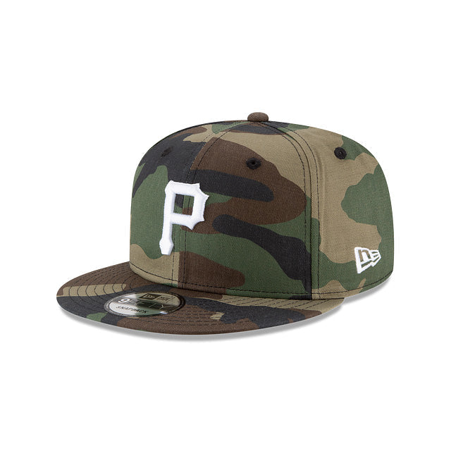 Pittsburgh Pirates New Era MLB 9FIFTY 950 Snapback Cap Hat Camo Crown/Visor White Logo