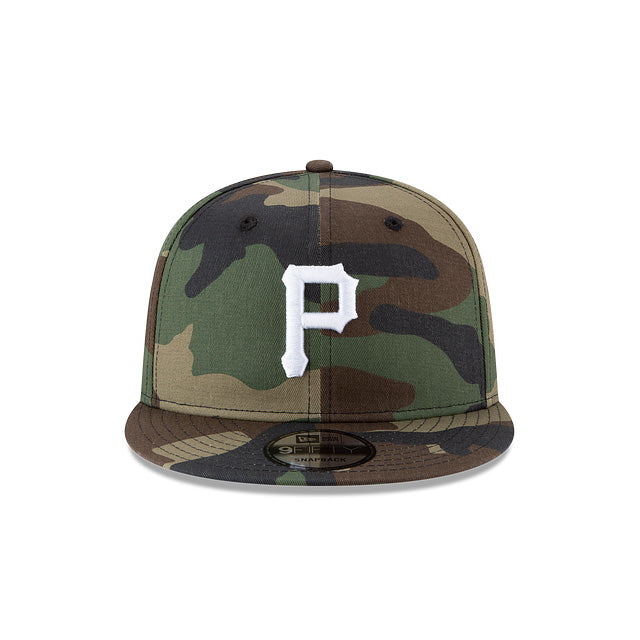 Pittsburgh Pirates New Era MLB 9FIFTY 950 Snapback Cap Hat Camo Crown/Visor White Logo
