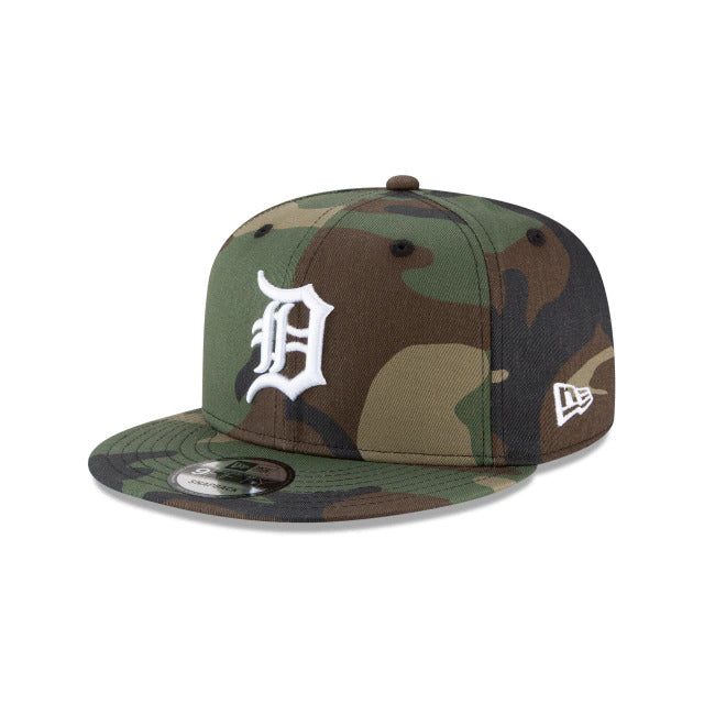 Detroit Tigers New Era MLB 9FIFTY 950 Snapback Cap Hat Camo Crown/Visor White Logo