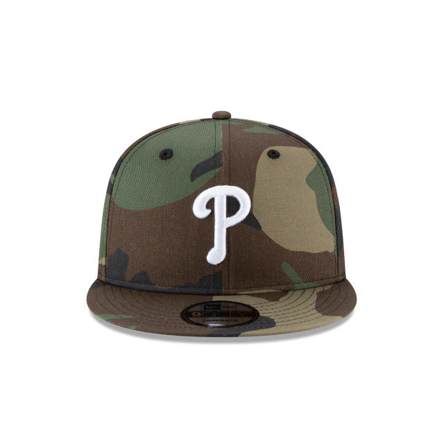 Philadelphia Phillies New Era MLB 9FIFTY 950 Snapback Cap Hat Camo Crown/Visor White Logo
