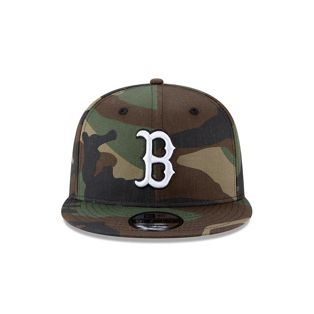 Boston Red Sox New Era MLB 9FIFTY 950 Snapback Cap Hat Camo Crown/Visor White/Black Logo