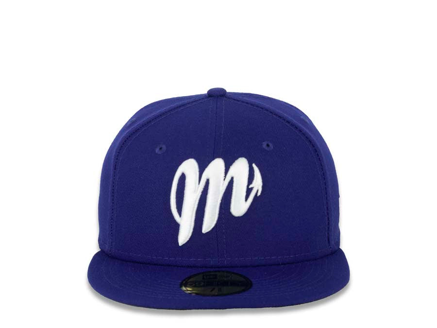 Diablos Rojos del México New Era Mexican Baseball League LMB 59FIFTY 5950 Fitted Cap Hat Royal Blue Crown/Visor White Logo