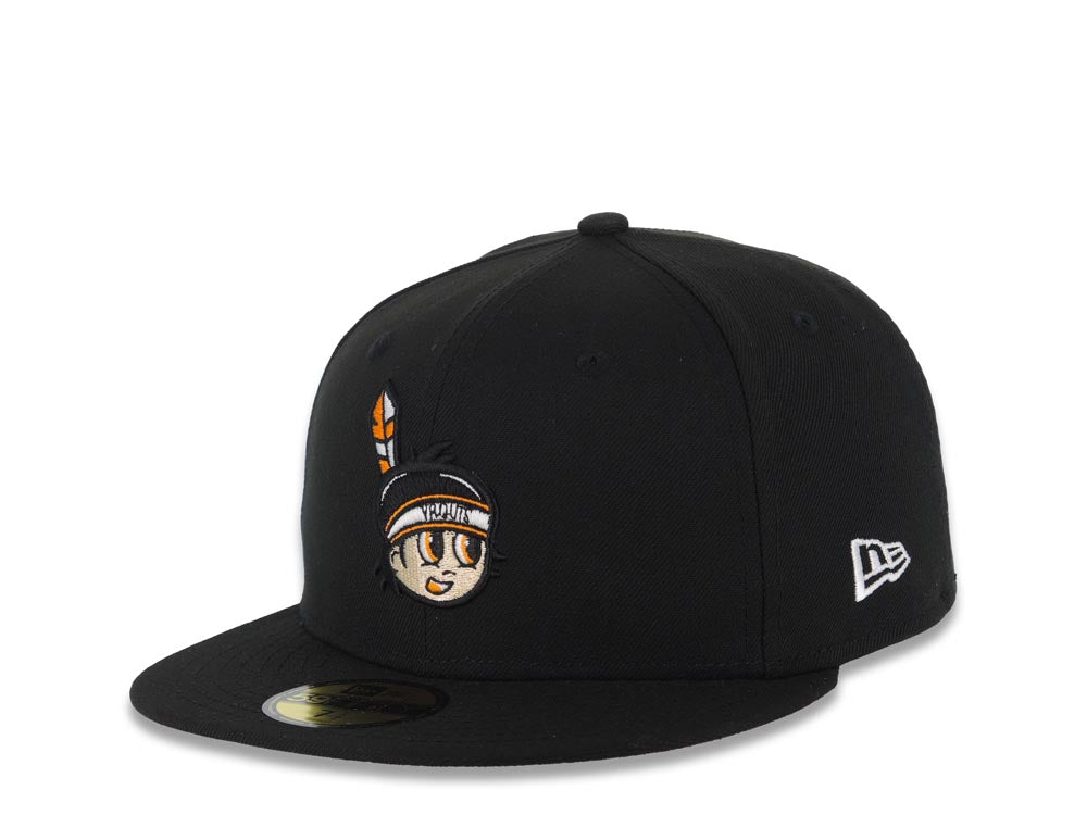 Yaquis de Obregón New Era Mexican Pacific League LMP 59FIFTY 5950 Fitted Cap Hat Black Crown/Visor Team Color “Indian Head” Logo