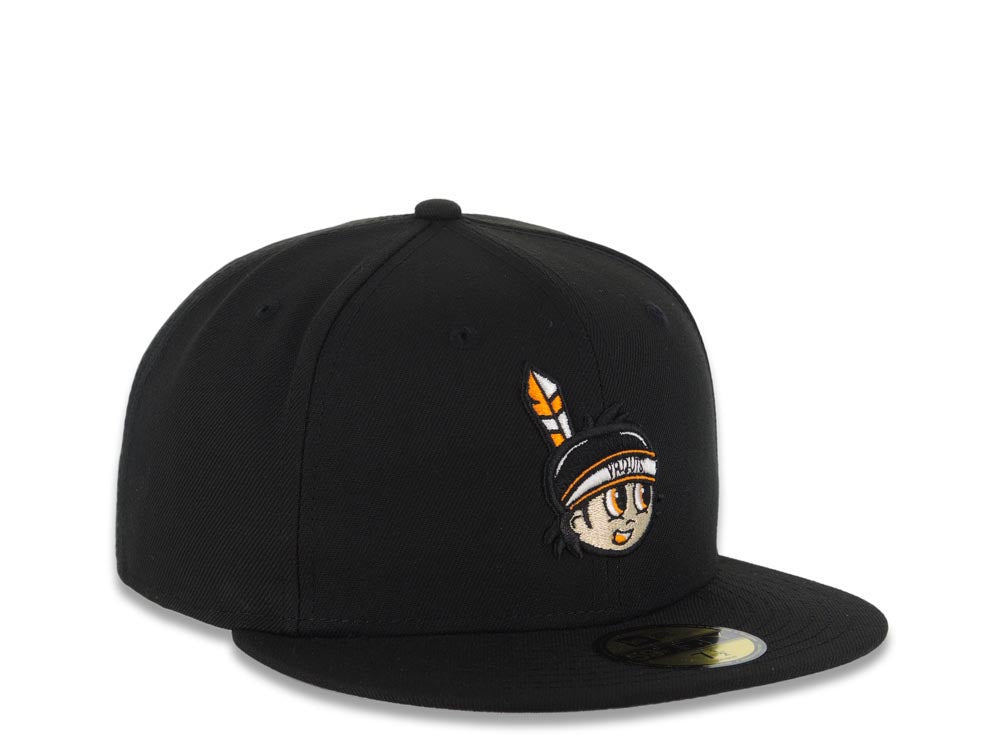 Yaquis de Obregón New Era Mexican Pacific League LMP 59FIFTY 5950 Fitted Cap Hat Black Crown/Visor Team Color “Indian Head” Logo