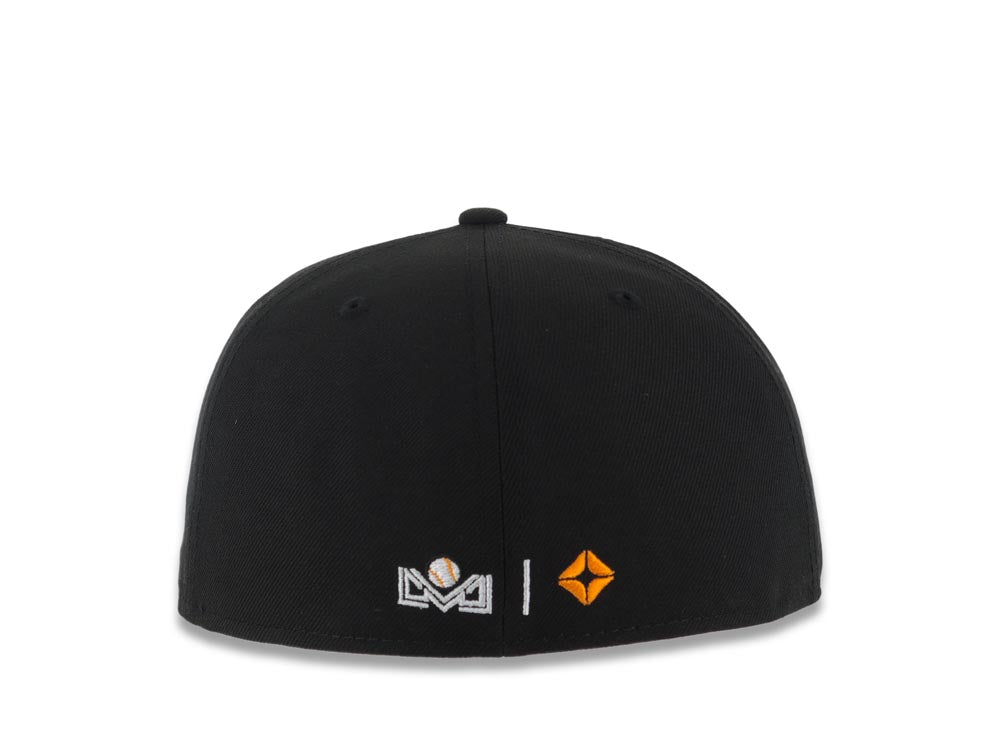 Yaquis de Obregón New Era Mexican Pacific League LMP 59FIFTY 5950 Fitted Cap Hat Black Crown/Visor Team Color “Indian Head” Logo
