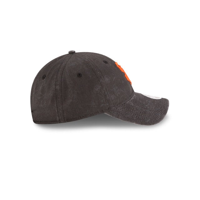 San Francisco Giants New Era MLB 9TWENTY 920 Adjustable Cap Hat Black Crown/Visor Orange Logo (Floral)