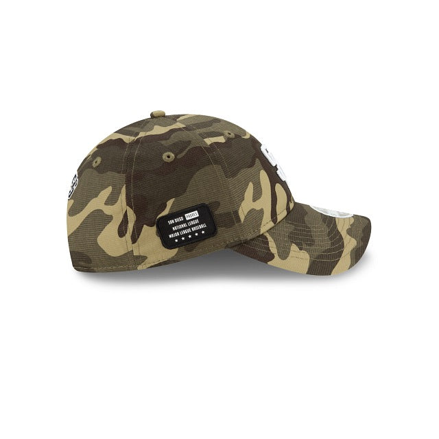 (Women) San Diego Padres New Era MLB 9TWENTY 920 Adjustable Cap Hat Camo (Desert) Crown/Visor White Logo