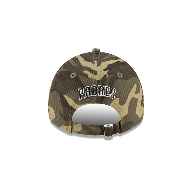 (Women) San Diego Padres New Era MLB 9TWENTY 920 Adjustable Cap Hat Camo (Desert) Crown/Visor White Logo