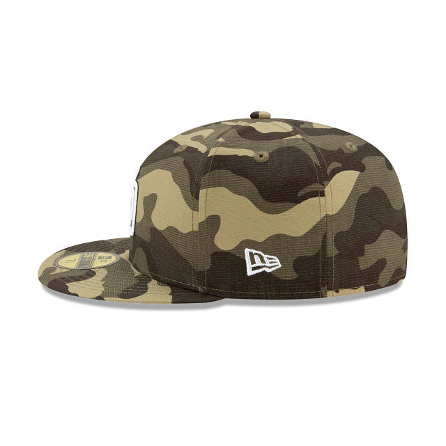San Diego Padres New Era MLB 59FIFTY 5950 Fitted Cap Hat Camo Crown/Visor White/Black Logo (Armed Forces Day 2020)