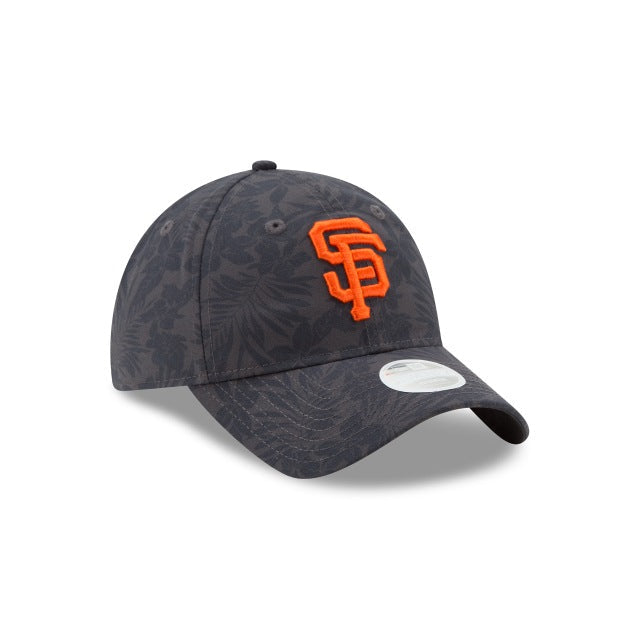 San Francisco Giants New Era 9TWENTY 920 Adjustable Floral Burst Cap Hat Black Crown/Visor Team Color Logo