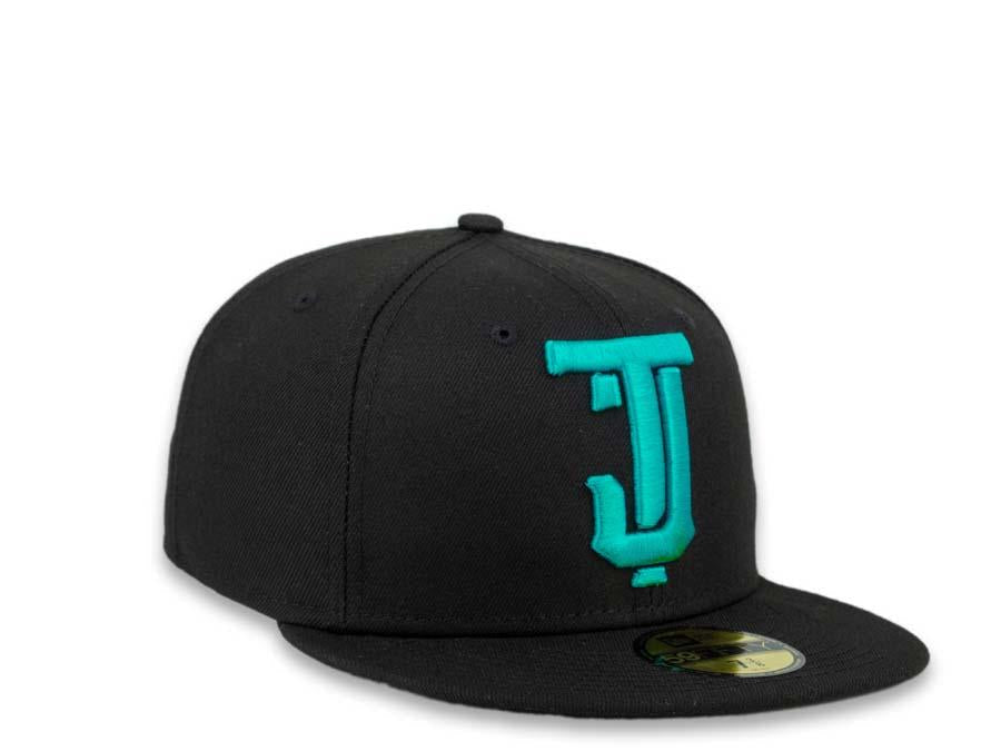 Tijuana Toros New Era Mexican Baseball League 59Fifty 5950 Fitted Cap Hat Black Crown Aqua Logo Black UV