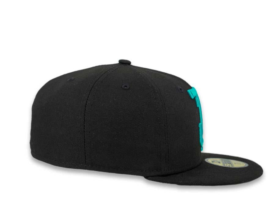 Tijuana Toros New Era Mexican Baseball League 59Fifty 5950 Fitted Cap Hat Black Crown Aqua Logo Black UV