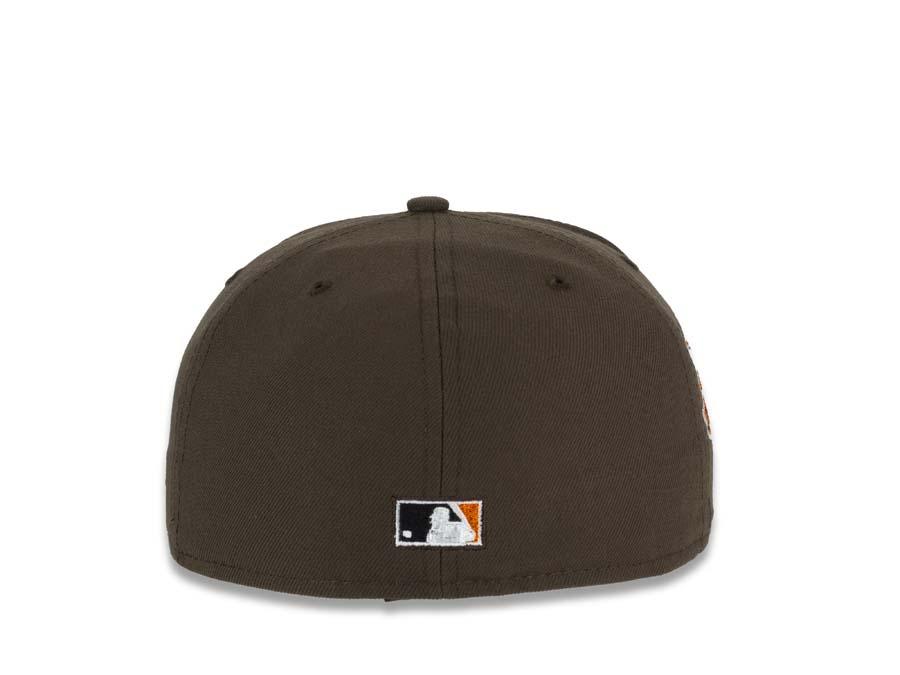 San Diego Padres New Era MLB 59FIFTY 5950 Fitted Cap Hat Brown Crown/Visor Brown/White/Orange Baseball Club Retro Logo 1992 All-Star Game Side Patch