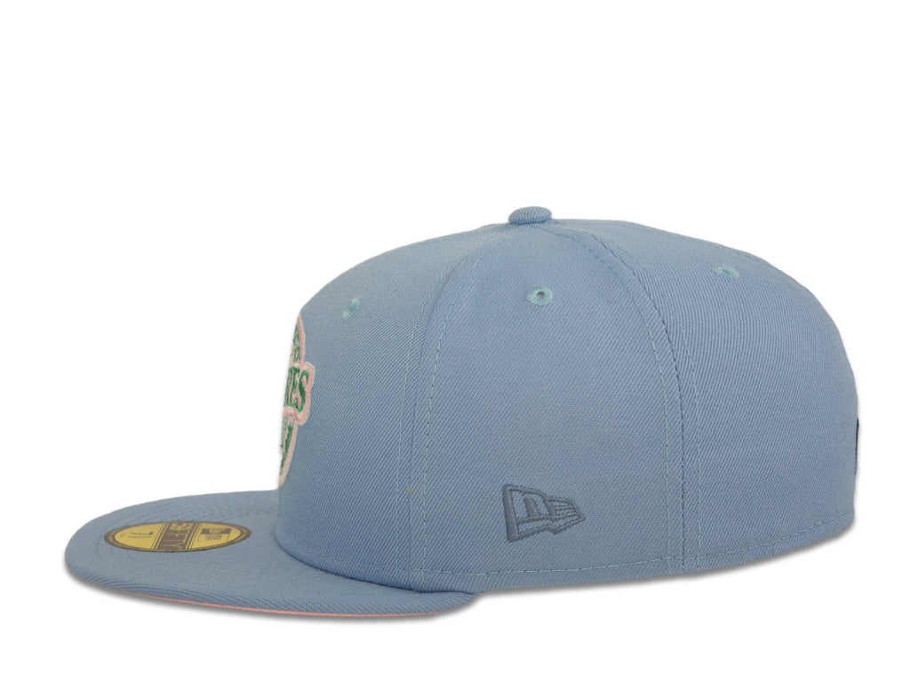 San Diego Padres New Era MLB 59Fifty 5950 Fitted Cap Hat Sky Blue Crown Pink/Aqua Baseball Club Retro Logo 1992 All-Star Game Side Patch