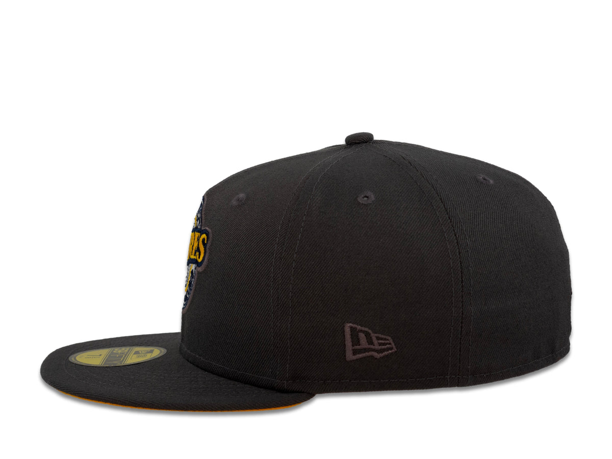 San Diego Padres New Era MLB 59Fifty 5950 Fitted Cap Hat Dark Gray Crown Yellow/White Logo Baseball Club Retro Logo 1992 All-Star Game Side Patch