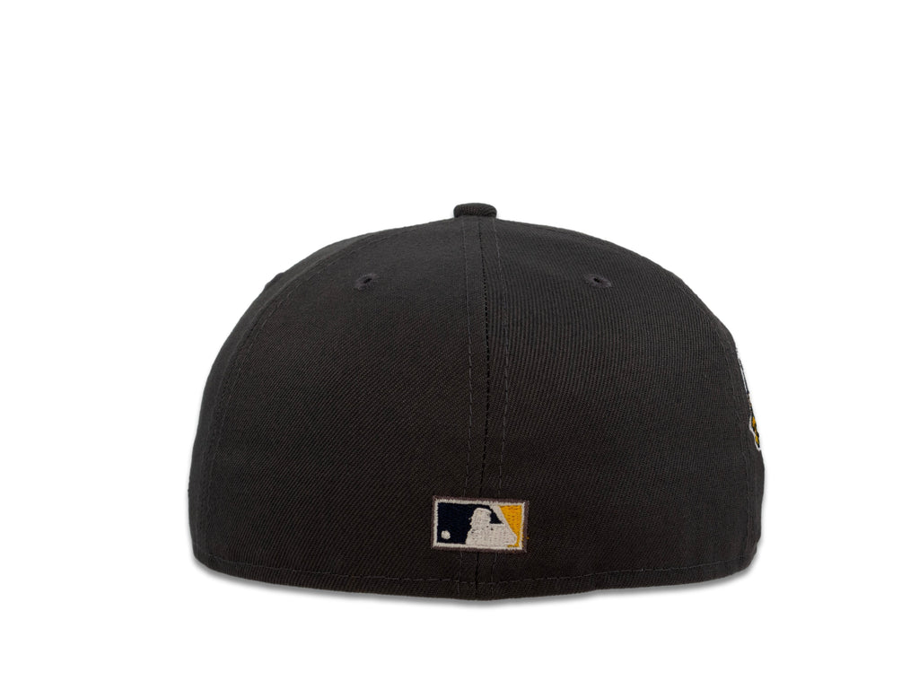 San Diego Padres New Era MLB 59Fifty 5950 Fitted Cap Hat Dark Gray Crown Yellow/White Logo Baseball Club Retro Logo 1992 All-Star Game Side Patch