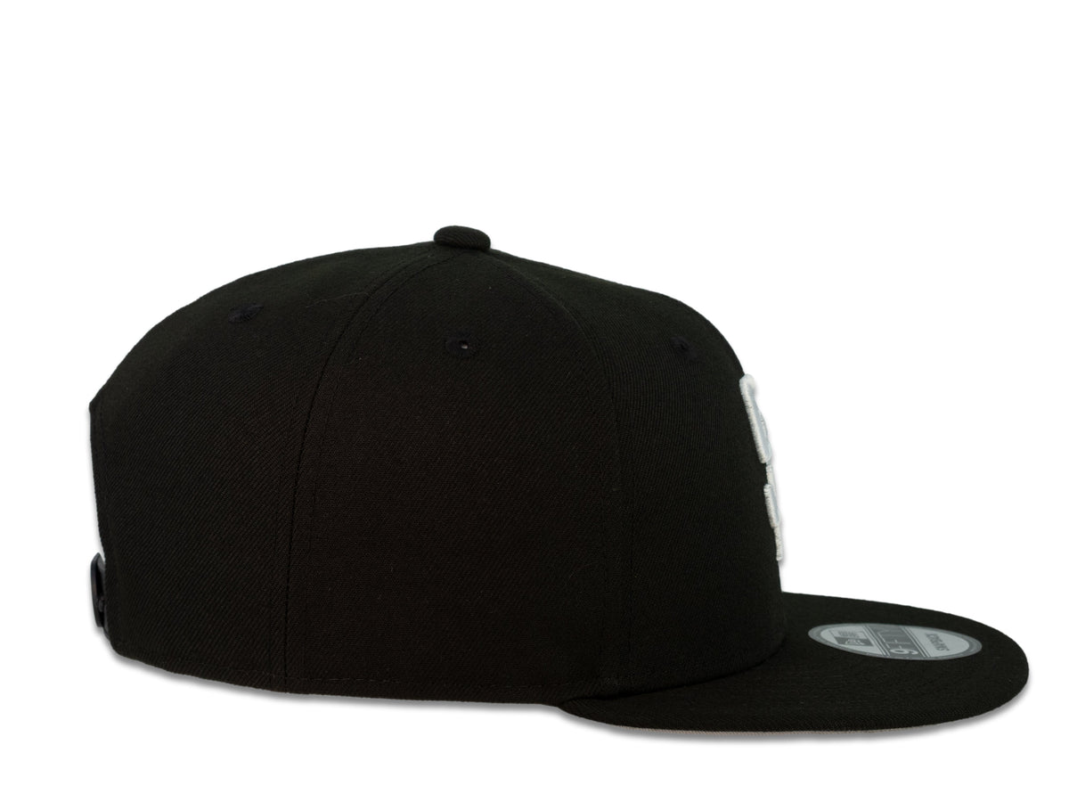 San Diego Padres New Era MLB 9Fifty 950 Snapback Cap Hat Black Crown White Logo with Rose Gray UV