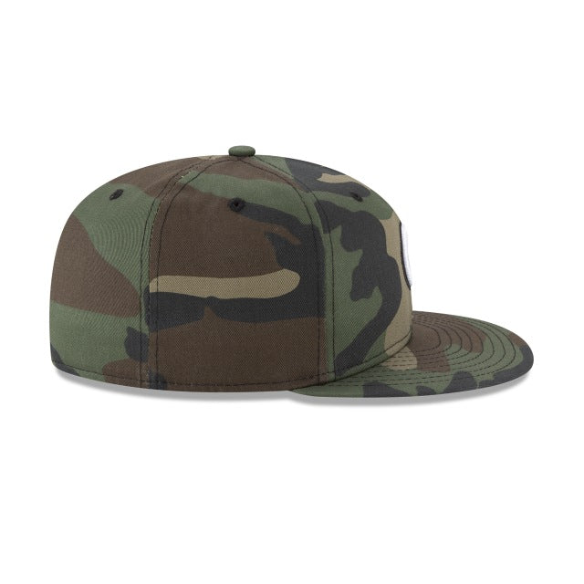 Chicago Cubs New Era MLB 59FIFTY 5950 Fitted Cap Hat Camo Crown/Visor White/Black Logo