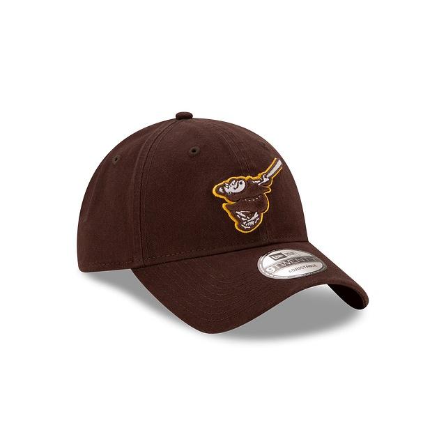 San Diego Padres New Era MLB 9Twenty 920 Core Classic Adjustable Cap Hat Dark Brown Crown/Visor Brown/White/Yellow Friar Logo