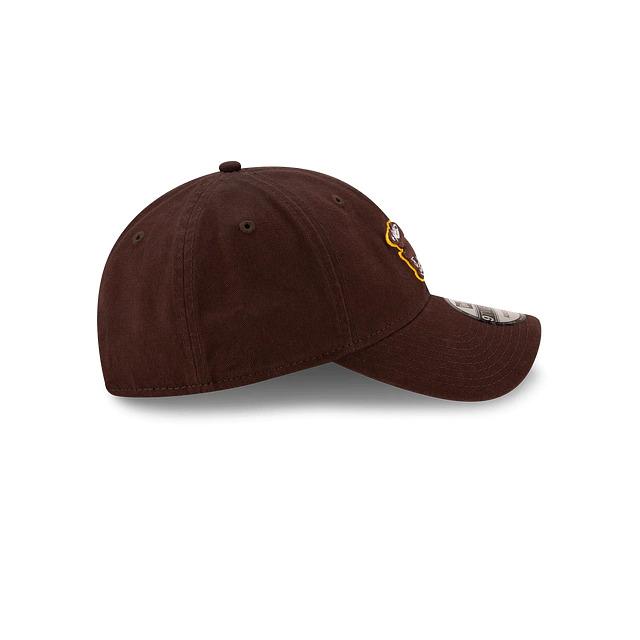 San Diego Padres New Era MLB 9Twenty 920 Core Classic Adjustable Cap Hat Dark Brown Crown/Visor Brown/White/Yellow Friar Logo