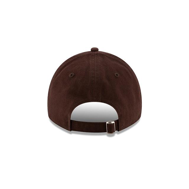 San Diego Padres New Era MLB 9Twenty 920 Core Classic Adjustable Cap Hat Dark Brown Crown/Visor Brown/White/Yellow Friar Logo