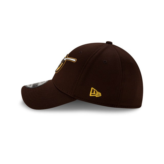 San Diego Padres New Era MLB 39THIRTY 3930 Flexfit Cap Hat Brown Crown/Visor Team Color Round Friar Logo