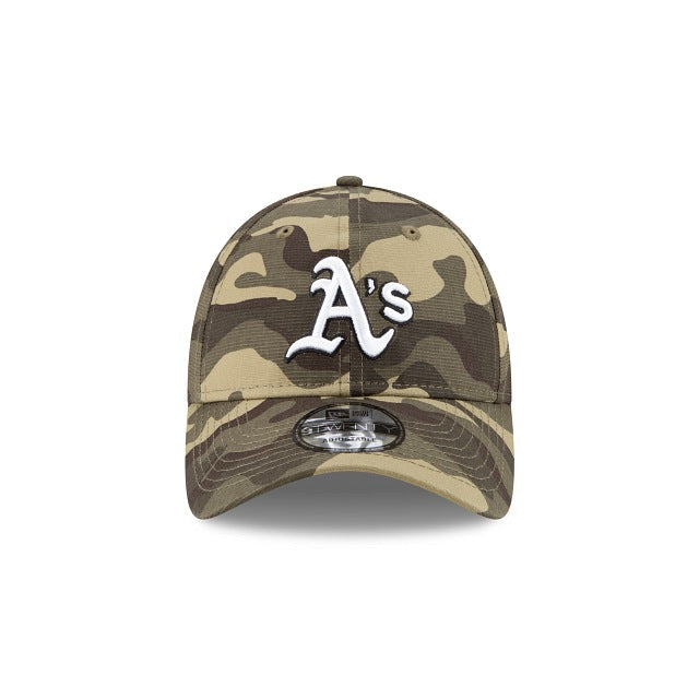 Oakland Athletics New Era MLB 9TWENTY 920 Adjustable Cap Hat Camo (Desert) Crown/Visor White/Black Logo (Armed Forces Day)