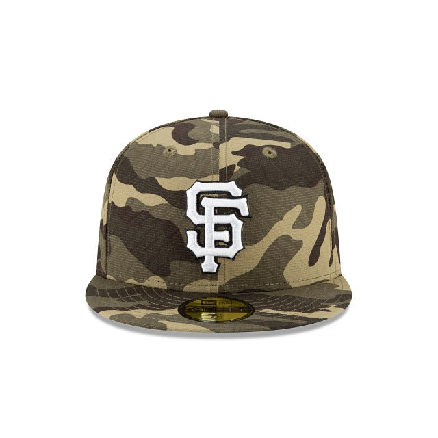 San Francisco Giants New Era MLB 59FIFTY 5950 Fitted Cap Hat Desert Camo Crown/Visor White/Black Logo (Armed Forces Day)