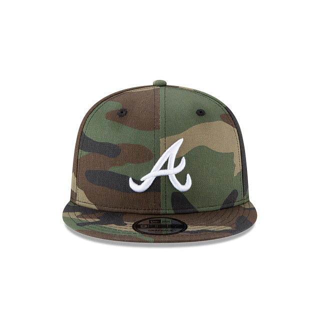 Atlanta Braves New Era MLB 9FIFTY 950 Snapback Cap Hat Camo Crown/Visor White Logo