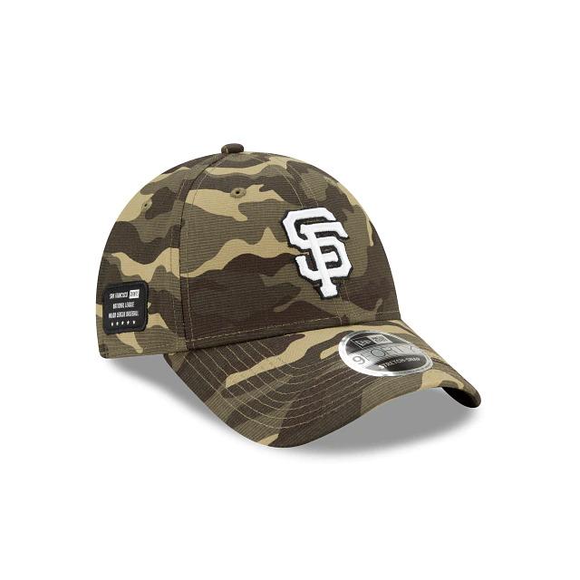 San Francisco Giants New Era 9FORTY 940 Adjustable Cap Hat Desert Camo Crown/Visor White/Black Logo (Armed Forces Day 2021)