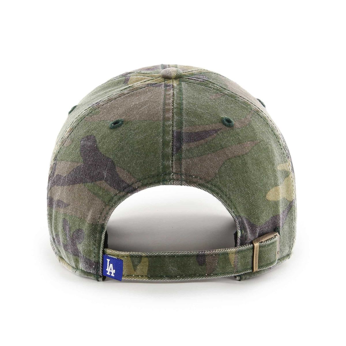 Los Angeles Dodgers '47 Brand MLB Clean Up Adjustable Cap Hat Camo Crown/Visor White Logo