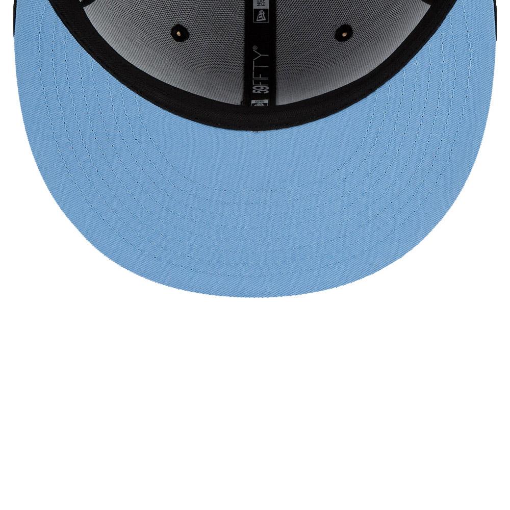 Chicago White Sox New Era MLB 59FIFTY 5950 Fitted Cap Hat Black Crown/Visor White/Red/Sky Blue Logo Team Fire Flame