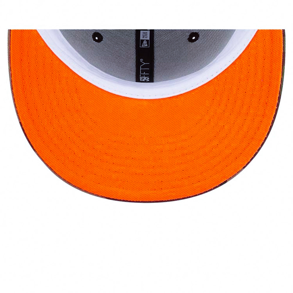 Chicago White Sox New Era MLB 59FIFTY 5950 Cap Hat Camo Crown/Visor Black Logo 2005 World Series Side Patch Bright Orange UV
