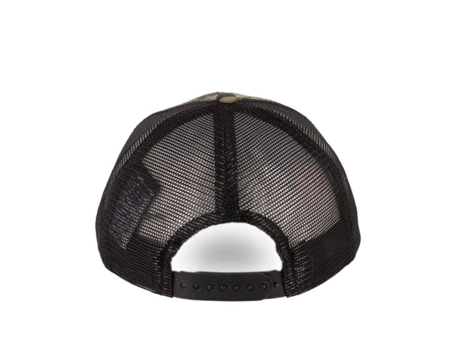 San Diego Padres New Era MLB 9TWENTY 920 Mesh Trucker Adjustable Cap Hat Camo/Black Crown/Visor Brown/Yellow Logo