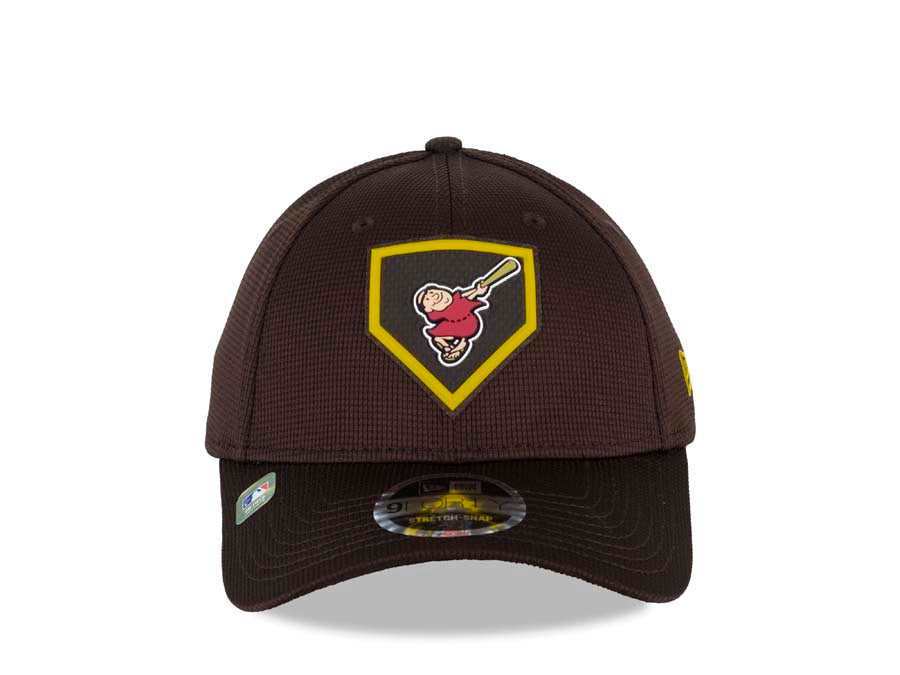 San Diego Padres New Era MLB 9FORTY 940 2022 Clubhouse Adjustable Cap Hat Brown Crown/Visor Team Color “Friar” Logo
