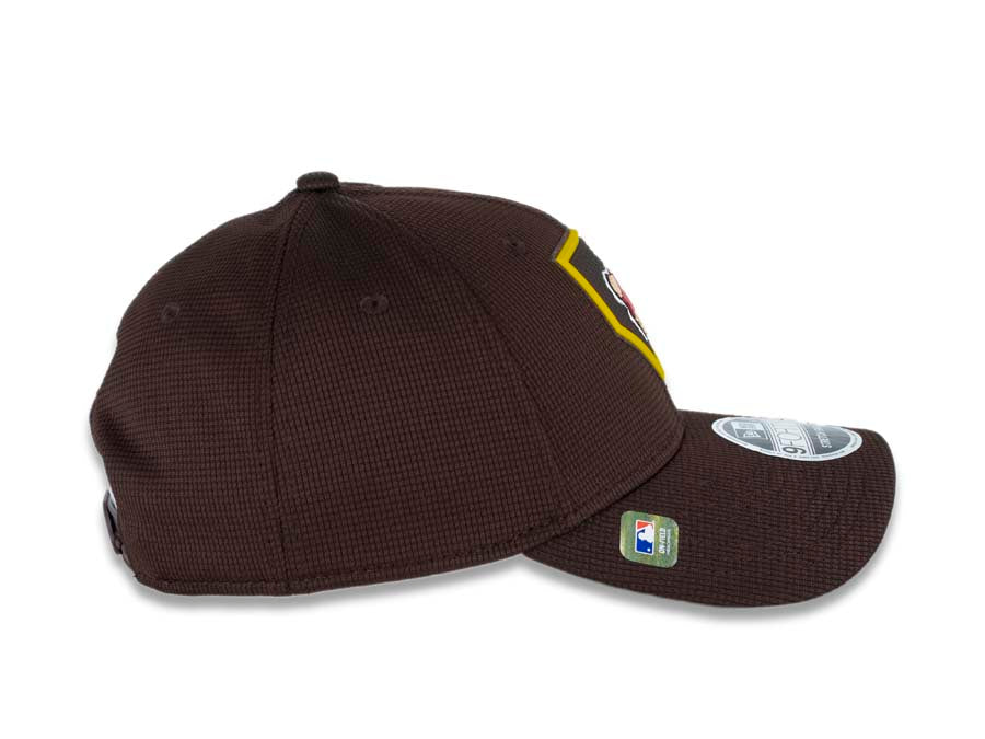 San Diego Padres New Era MLB 9FORTY 940 2022 Clubhouse Adjustable Cap Hat Brown Crown/Visor Team Color “Friar” Logo