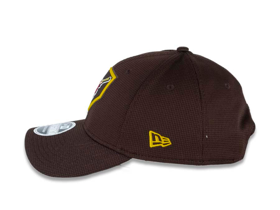 San Diego Padres New Era MLB 9FORTY 940 2022 Clubhouse Adjustable Cap Hat Brown Crown/Visor Team Color “Friar” Logo