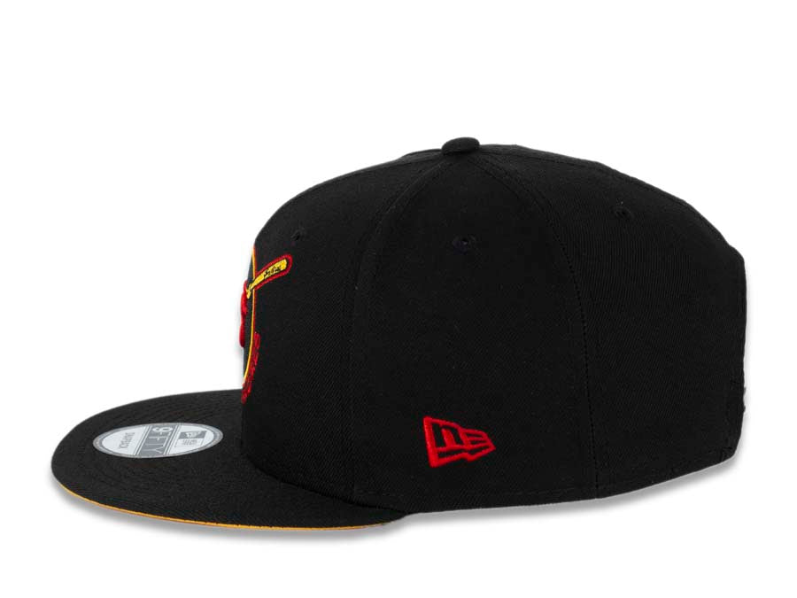 San Diego Padres New Era MLB 9FIFTY 950 Snapback Cap Hat Black Crown/Visor Red/Yellow “Friar” Logo 1978 All-Star Game Side Patch Yellow UV