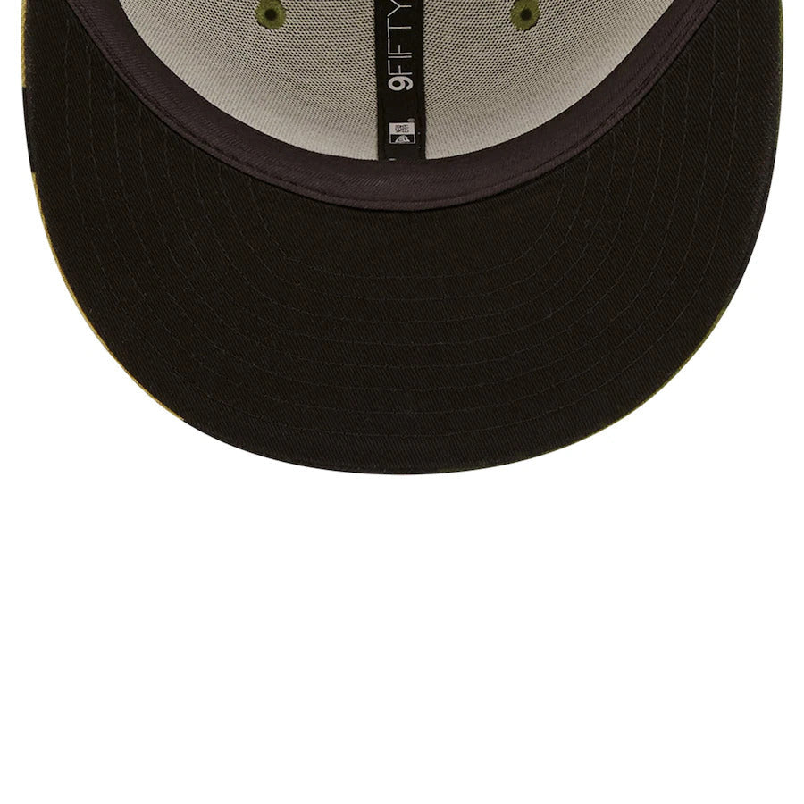 Los Angeles Anaheim Angels New Era MLB 9FIFTY 950 Snapback Cap Hat Camo Crown/Visor Camo Flag/Gold Logo (2022 Armed Forces Day)