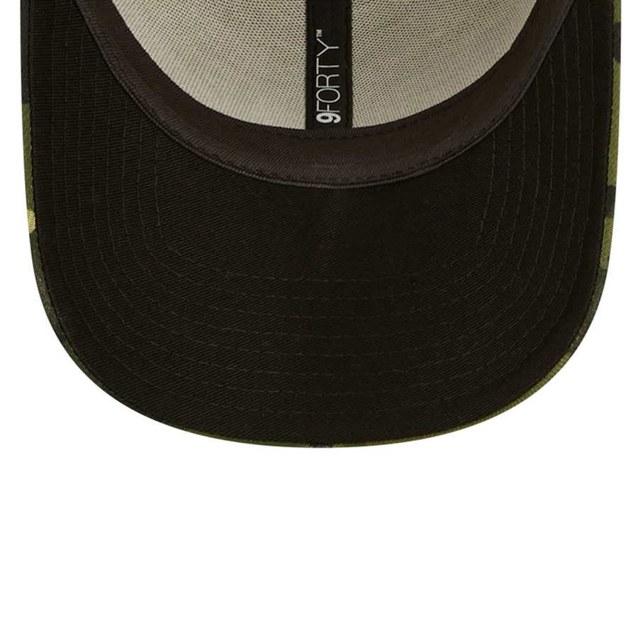 Chicago Cubs New Era MLB 9FORTY 940 Adjustable Cap Hat Camo Crown/Visor Camo Flag/Gold Logo (2022 Armed Forces Day)