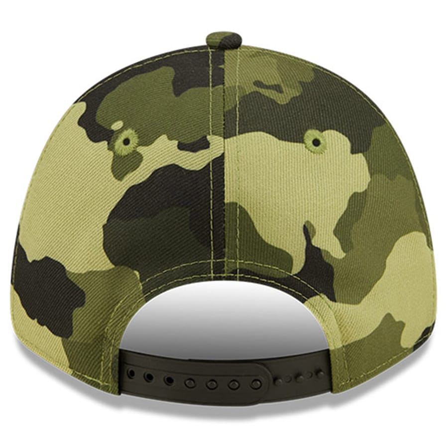 Houston Astros New Era MLB 9FORTY 940 Adjustable Cap Hat Camo Crown/Visor Camo Flag/Gold Logo (2022 Armed Forces Day)